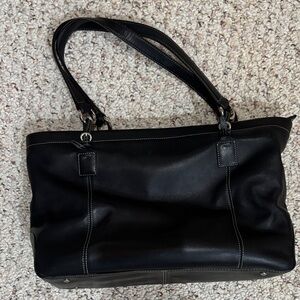 Ann Taylor Black Leather Shoulder Bag